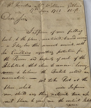 1782 “The British Intend an Evacuation” — General Anthony Wayne’s June Savannah Field Dispatch to Colonel James Jackson