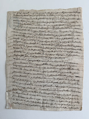 1778 French Bill Of Exchange Protest
