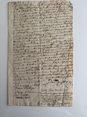 1733 Signed Paul Revere, Father Of Paul Revere