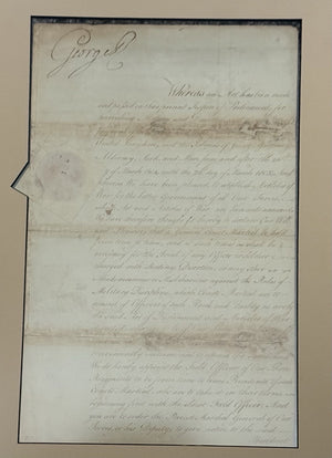 1806 Document Signed By King George