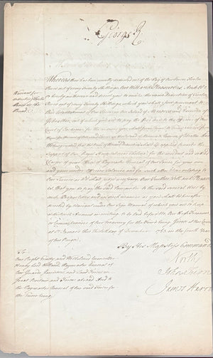 King George III Signed Gibralter Document 1763