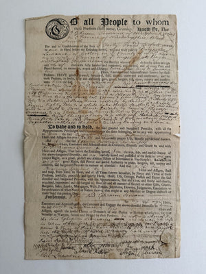 1753 Colonial New Hampshire $ Massachusetts Deed