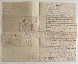 1799 Bill of Exchange Protest Hamburg Philadelphia Clement Biddle Signed