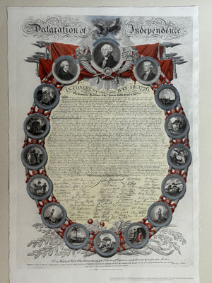 1976 Ltd Ed. reproduction of 1819 Binns copy of Declaration of Independence