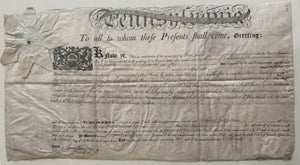 RARE 1795 THOMAS MIFFLIN SIGNED PENNSYLVANIA LAND GRANT