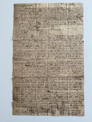 Colonial Era Manuscript Relating To William Penn, James Claypoole And Others