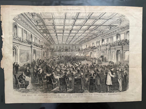 The Hall of Representatives in the New Extension... Frank Leslie Illus.  1852