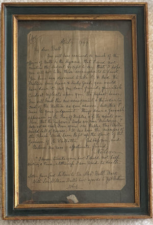 1799 Letter From Lord Nelson