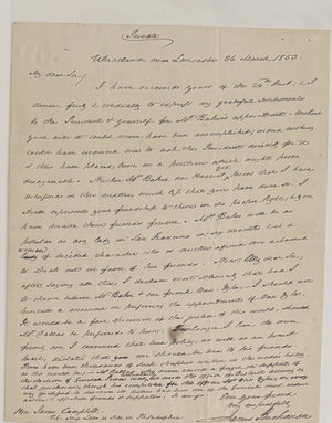 ALS 1853 Letter  James Buchanan