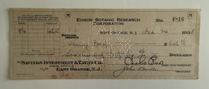 1938 Check Charles Edison To Henry Ford