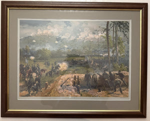 Civil War Print, Framed, The Battle Of Kenesaw Mountain