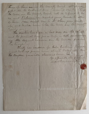 c.1840s Lawrence Washington ALS To His Son Henry Washington, Richmond, Wakefield