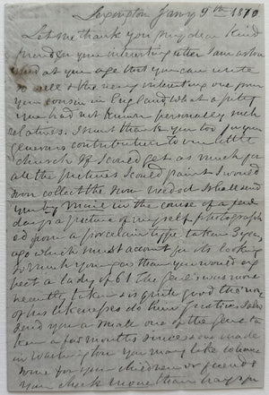1878 Henry Curtis ALS Victorian Manuscript