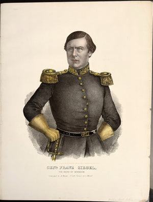 1862 Civil War General Siegel Lithograph