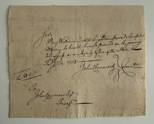 Revolutionary War Pay Order