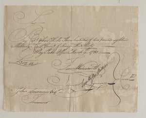 Revolutionary War Era Pay Document