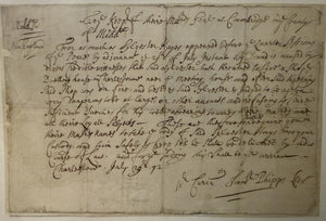 1692 Colonial Massachusetts Jail Warrant Salem Witch Trials Era Charlestown