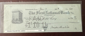 Check By American Author Winston Churchill