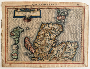 RARE c.1610 MERCATOR-HONDIUS ATLAS MAPS – STRAIT OF MAGELLAN & SCOTLAND