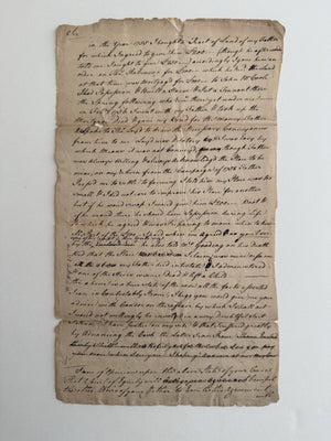 c1780 George Reed Autograph Manuscript Declaration Singer Delaware Land Case