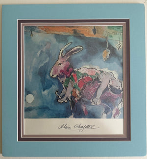Chagall Hand-signed Print, The Dream, Matted
