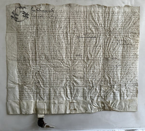 1775 Yoeman Indenture With Seal From Reign Of King George III