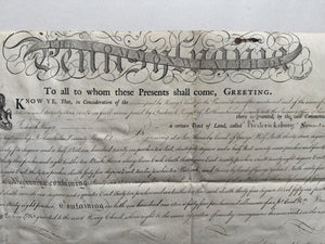 1810 Fredericksburg Pennsylvania Land Grant