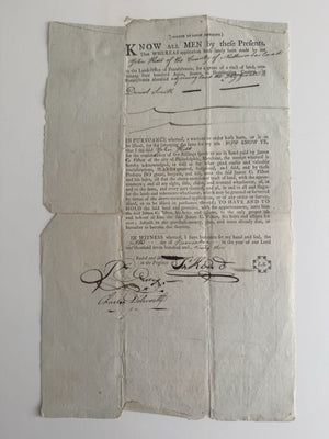 1793 Pennsylvania Land Transfer Huntington County Crukshank Printing
