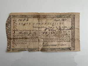 Connecticut Continental Pay Order  Woodworth