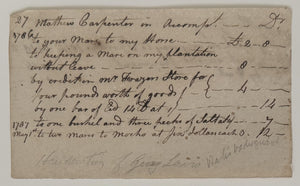 My Vernon Plantation Document Involving George Lewis