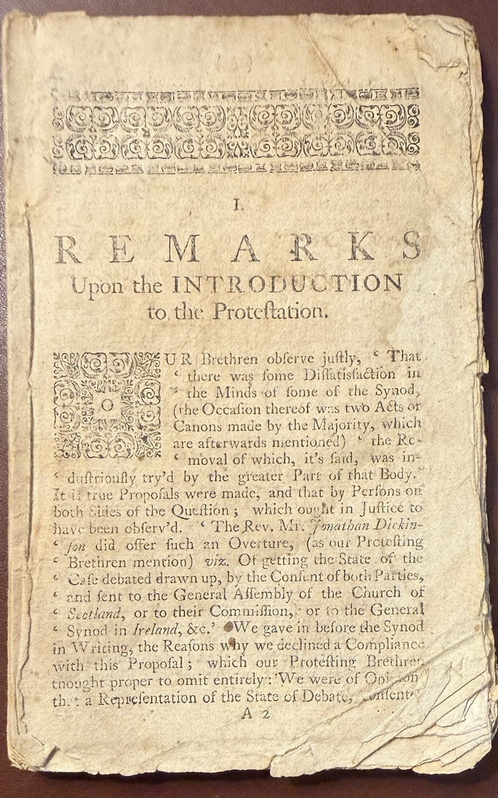 1741 Benjamin Franklin Imprint -Apology Of The Presbytery Of New Brunswick 