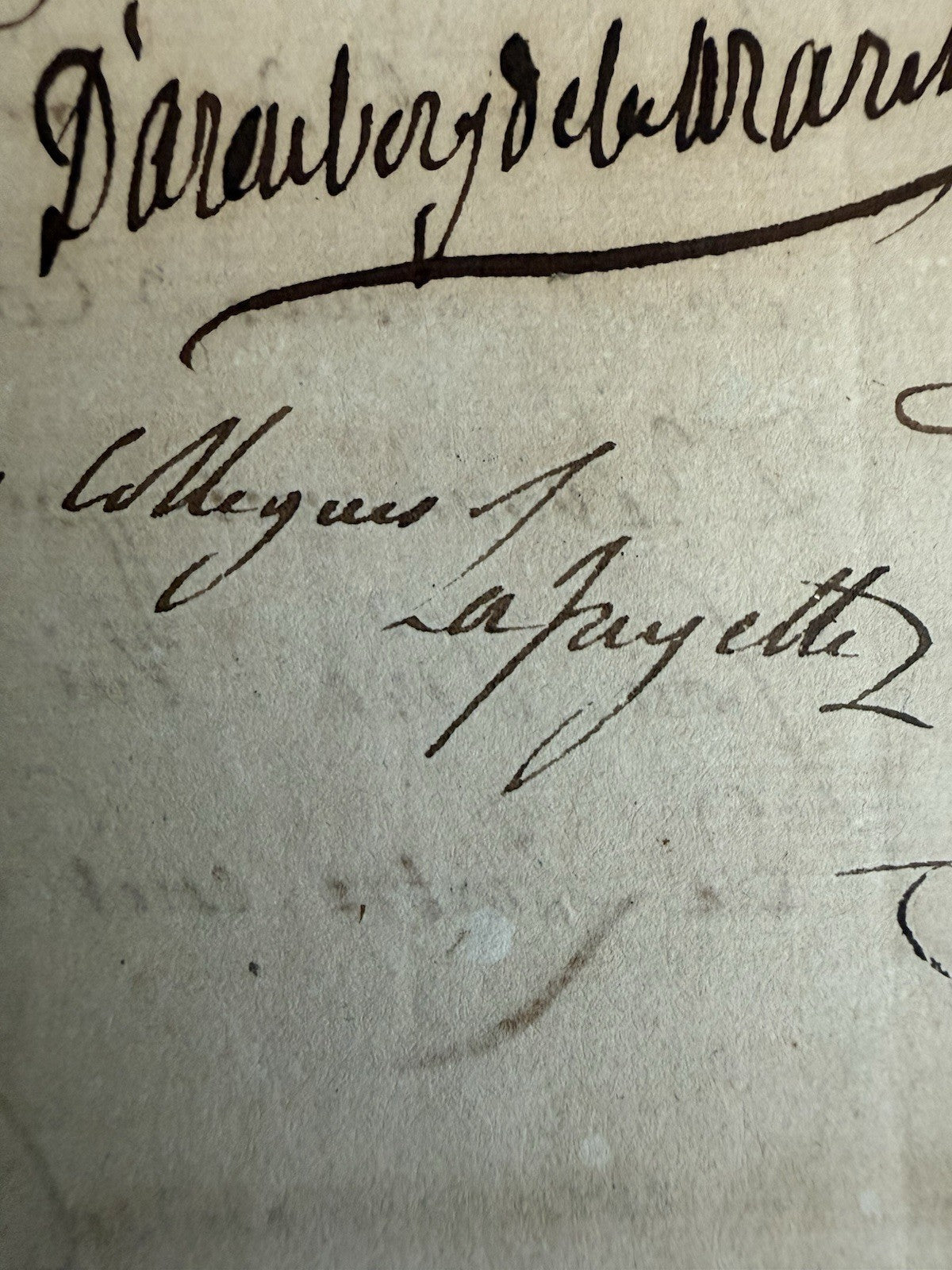 Fascinating French Revolutionary–era document Signed By Marquis De Lafayette 