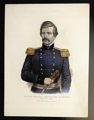 Civil War Lithograph, General Banks