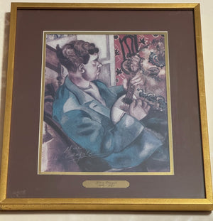 Chagall original lithograph, David in Profile.