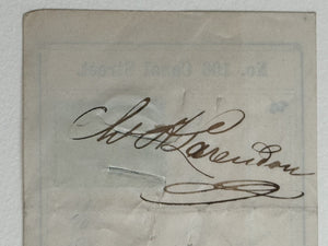 1879 Beauregard Signed Check Confederate General Fort Sumpter Bull Run