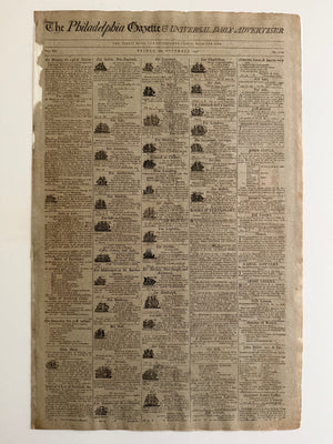 1795 Philadelphia Gazette &amp; Universal Daily Advertiser – Washington Administration – Early American Newspaper – Philadelphia