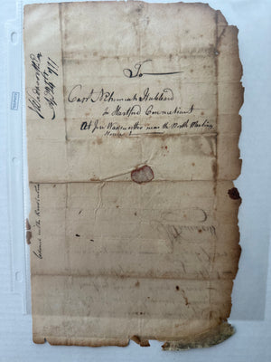 1777 Letter Signed by Jeremiah Wadsworth to Capt. Nehemiah Hubbard — Boston to Hartford
