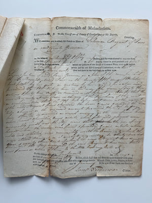 1801 Massachusetts (District of Maine) Court Writ & Sheriff's Return – Cumberland County – Complete Civil Attachment File