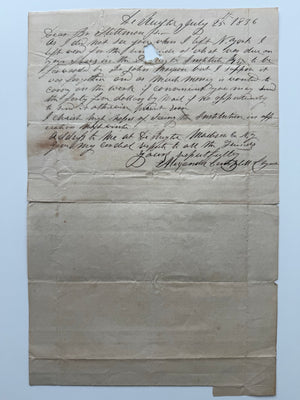 1856 Alexander Campbell Autograph Letter Signed – Founder of the Disciples of Christ – De Ruyter Institute