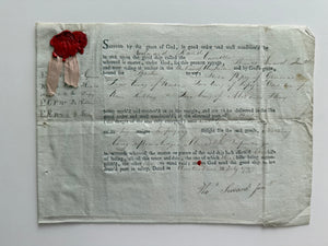 1799 Amsterdam to Boston Bill of Lading – Ship Hamilton – Seven Pipes of Geneva Gin – Original Wax Seal & Silk – Early American Maritime Commerce