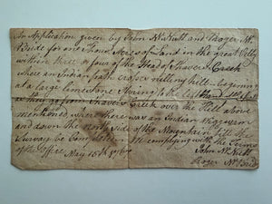 1767 Colonial Virginia Land Office Application – 5,000 Acre Frontier Survey – Indian Path & Wigwam – Pre-Revolutionary Manuscript