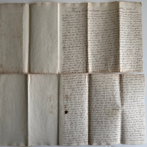 1796 Robert Morris Signed Land Indenture — Declaration of Independence Signer, Mary Morris, Garrett Cottringer & Justice Isaac Smith
