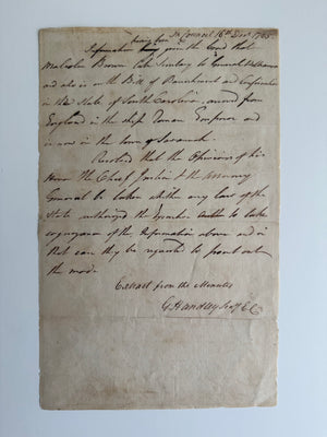 1785 George Walton Autograph Legal Opinion — Declaration of Independence Signer & Chief Justice of Georgia