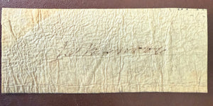 AUTOGRAPH-JAMES MONROE CLIPPED SIGNATURE ON VELLUM — FIFTH PRESIDENT OF THE UNITED STATES