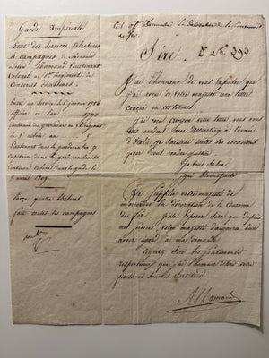 IMPERIAL GUARD OFFICER’S PETITION TO NAPOLEON — ADRIEN RAMAND SEEKS THE IRON CROWN, CIRCA 1809–1810