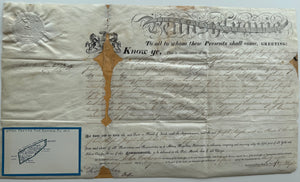 1815 Pennsylvania Land Patent to Joseph Noegle—Upper Paxton Township, Dauphin County—Large State Seal