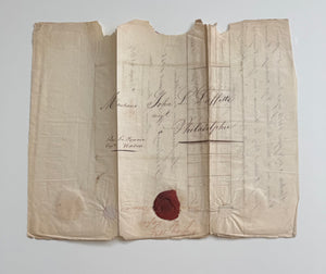 1835 Bordeaux Brandy Shipment to Philadelphia Merchant John D. Laffitte—Wax Seal