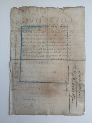 1703 Louis-Joseph, Duke of Vendôme Signed Military Discharge — Wounded Soldier, War of the Spanish Succession