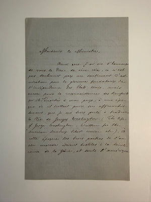 1855 Nikolaos Dragoumis Letter to U.S. Minister Roger A. Pryor — George Washington and American Support for Greek Independence