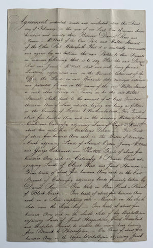 General Walter Stewart — Signed 1793 Agreement for 14,000 Acres in Pennsylvania